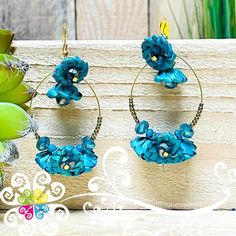 Handmade Flower Drop Earrings For Summer, Bohemian Flower Earrings For Summer Beach, Adjustable Wrap Earrings For Summer Gifts, Bohemian Handmade Flower Earrings For Beach, Bohemian Flower Drop Earrings For Beach, Bohemian Earrings With Handmade Flowers For Beach, Bohemian Dangle Flower Earrings For Beach, Bohemian Beach Earrings With Handmade Flowers, Beach Earrings With Handmade Flower Details