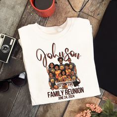 Introducing our exclusive Personalized Family Reunion T-Shirt - the perfect way to commemorate and celebrate the bonds that tie your family together! Crafted with care and designed with a touch of personalization, this shirt is more than just fabric; it's a symbol of unity and shared memories. Key Features: 1. **Customization Options Tailor this T-shirt to reflect your unique family identity. Add names, significant dates, or a special family motto to make it truly yours. 2. **Premium Quality Made from high-quality, comfortable fabric, our Family Reunion T-Shirt ensures a soft feel and a perfect fit for all family members. 3. **Vibrant Designs Choose from a variety of eye-catching designs that resonate with your family's style and personality. Our vibrant prints are sure to make a statement Family Matching T-shirt For Father's Day Reunion, Personalized Casual T-shirt For Family Reunion, Family Reunion Father's Day Custom Print T-shirt, Personalized T-shirt For Family Reunion On Father's Day, Father's Day Family Reunion Custom Print T-shirt, Father's Day Family Reunion Custom T-shirt, Father's Day Custom Print T-shirt For Family Reunion, Tree Shirts, Family Motto