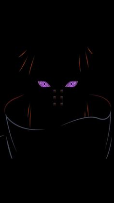 an anime character with purple eyes in the dark