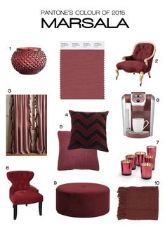 pantone's color of the year marsala for home decorating and interior design