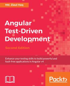 the book cover for angular test - driven development