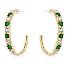 Emerald Green Hoop Earrings Green Hoop Earrings, Green Diamonds, Light Up The Night, Prom Ideas, Gold Bond, Destination Wedding Planning, Green Diamond, Sterling Silver Hoop Earrings, Sterling Silver Hoops