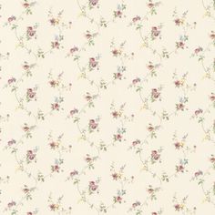 a white wallpaper with flowers and vines on the back ground, all in pastel colors