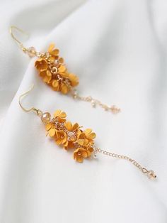 Cassia Fistula Earrings & Ear Clips-Earrings-ntbhshop Cassia Fistula, Pixie Hollow, Ear Clips, Earrings Ear, Ear Hook, Everyday Items, Cute Earrings, Jewelry Store, Discount Code