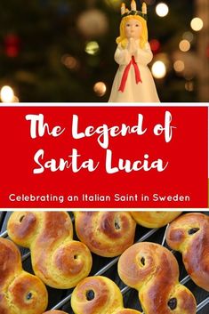 the legend of santa lucia celebrating an italian saint in sweden is featured on this postcard