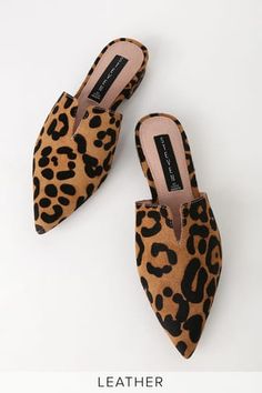 Lauryn Leopard Pony Fur Pointed Toe Mules Pointed Mules Outfit, Types Of Flats, Pointed Mules, Mules Outfit, Fashion Dictionary, Strappy Sandals Flat, Toe Post Sandals, Sorority Recruitment, Studded Heels