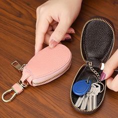 Crochet Needle Case, Pochette Portable, Simple Purse, Leather Key Holder, Key Bag, Key Case, Leather Key, Leather Keychain, Purse Pouch