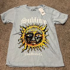 Sublime Graphic Tee In Lightblue And Yellow New With Tag Size Xs Retails For 12.99 #Skate #Streetware #Sublime #Bandtee #Punk Skate Streetwear, Band Tees, Women's T Shirt, Graphic Tee, Colorful Shirts, Graphic Tees, Florida, Street Wear, Womens Tops