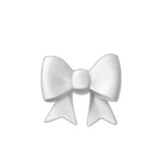 two white bows on a white background