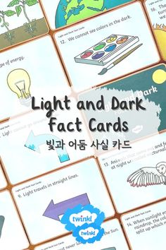 These Light and Dark display fact cards are a great way to visualize all the important points about light and dark. The Sun And Moon, Light And Dark, Sun And Moon, Travel Light