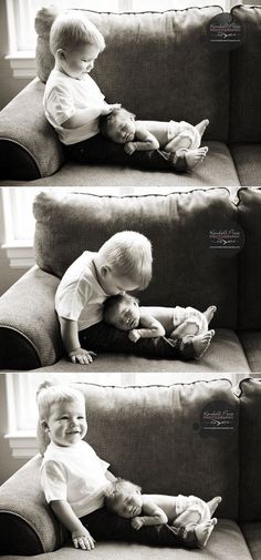 two children are playing with each other on the couch