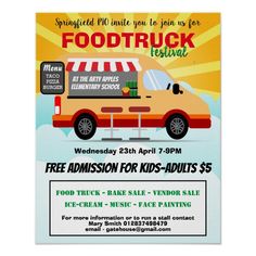 an advertisement for the food truck festival