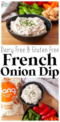 dairy free and gluten free french onion dip is the perfect appetizer for any meal