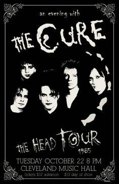 The Cure. Escucha en el enlace el podcast de La Gran Travesía dedicado al grupo de Robert Smith. Poster Prints Bands, Retro Band Posters, Goth Band Posters, 90s Music Posters, 90s Band Posters, Emo Band Posters, Band Posters Aesthetic, Band Poster Prints