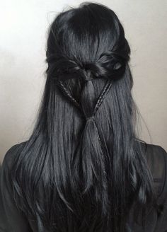 trenzas Jet Black Hair, Black Hair Color, Trendy Hair Color, Long Black Hair, Hair Envy, Hair Color For Black Hair, Brown Hair Colors, Hair Dos, Long Black