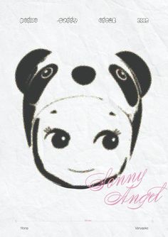 a drawing of a panda face on top of a piece of paper