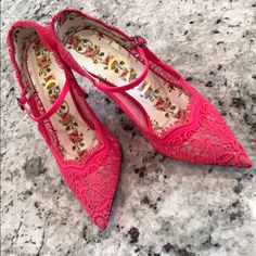 Authentic Bnwob. Absolutely Gorgeous But They Are Slightly Big On Me. I’m A True 7. Elegant Gucci Heels For Spring, Spring Gucci Heels For Party, Gucci Heels For Spring Party, Spring Party Gucci Heels, Pink Gucci Formal Heels, Spring Pink Gucci Heels, Gucci Pink Evening Heels, Luxury Red Gucci Heels, Luxury Pink Heels With 4-inch Heel