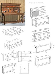 the plans for an entertainment center are shown in this drawing, and it shows how to make