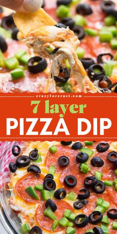 7 Layer Pizza Dip is an easy hot cheesy dip recipe that is even better than pizza!! The layers of cheese, sauce, and toppings that will be the hit of your party. What will you top it with? Layered Dips For Parties, Hot Dips For Parties Appetizers, Layered Dips, Hot Pizza Dip, Savory Dips, Layered Dip Recipes, 7 Layer Dip, Hot Pizza, Pizza Dip