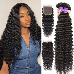 3 Bundles With Closure (18 20 22+16free Part) Virgin Hair Deep Wave Bundles With Swiss Lace Closure Deep Curly Bundles With Lace Closure Remy Human Hair Bundles With Closure Natural Color * 1.Human Hair Bundles Material100% Unprocessed Brazilian Virgin Human Hairfrom Young Girls, No Shedding, No Lice, No Tangle, No Split, Full Cuticle, Natural Health * 2.Hair Featuresloose Deep Wave 3 Bundles,Natural Color;Machine Double Weft, Compact And Strong, Can Dye, Perm, Straighten, Bleacheddesign Into Your Own Favorite Style * 3.Loose Deep Curly Bundles Human Hair95-105 Per Bundle, 10-30 Inches In Stock;For The Length,Stretching The Hair To Be Straight And Then Measure * 4.Aopusi Deep Wave Weave, Deep Wave Bundles, Curly Bundles, Bundles With Closure, Human Hair Bundles, Deep Curly, Brazilian Virgin Hair, Swiss Lace, Brazilian Human Hair