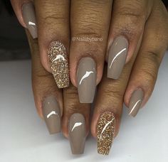 Fall Nails For Black Women, Art Gel Nails, Nail Designs Acrylic, Shiny Nails Designs, Ombre Nail Designs, Nail Designs Glitter, Neutral Nails, Pedicures, Fabulous Nails