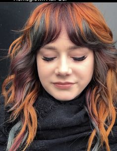 Color Block Hair, Wait A Minute, Succulents Decor, Edgy Hair, Haircut And Color, Hair Color And Cut, Hair Inspiration Color, Orange Hair, Hair Inspo Color