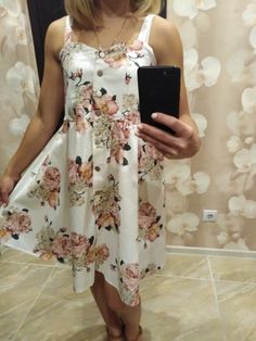 FREE SHIPPING Women Spaghetti Strap Print Floral Sleeveless Empire Beach Dresses JKP3534