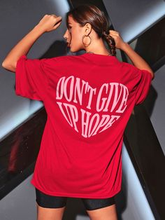 Oversize Women, Red Tee, Women T Shirts, Red Shirt, Red Tshirt, Oversized Tee, Women Tops, Half Sleeve, Half Sleeves