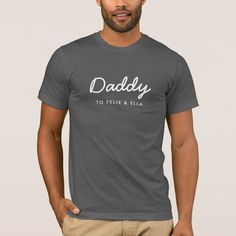 Daddy Modern Script Kids Names Father's Day T-shirt, Men's, Size: Adult XS, Asphalt Gender: male. Vintage Aged To Perfection, Birthday Funny, Aged To Perfection, Unisex Shirts, Funny T, American Apparel, Unisex Shirt, Vintage Tshirts, The Well