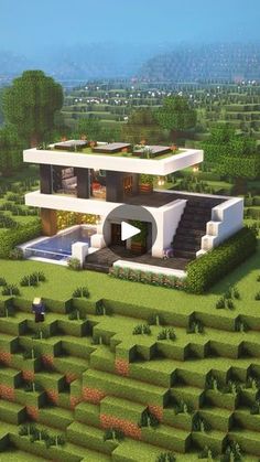 a modern house in the middle of a field