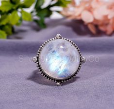 Beautiful Rainbow Moonstone Ring, handmade ring, 925 sterling silver jewelry gift for her, Anniversary gift unique ring blue moonstone ring  metal - 925 sterling silver  gemstone - Rainbow Moonstone Ring size - All  This item is hand crafted from 925 sterling silver Thanks for visiting our shop Mystical Cabochon Moonstone Ring Gift, Moonstone Ring With Moon Phase For Gift, Mystical Round Moonstone Ring As Gift, Mystical Round Moonstone Ring Gift, Moonstone Ring Gift, Round Moonstone Ring Gift, Ring Moonstone, Fire Rainbow, Unique Anniversary Gifts