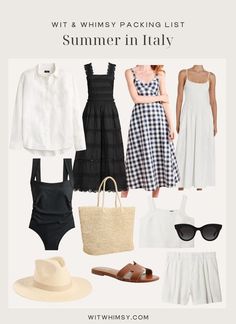 Dresses For Italy Vacation, Dresses For Italy, Tonal Outfits, Italy Packing, Travel Capsule Wardrobe Summer