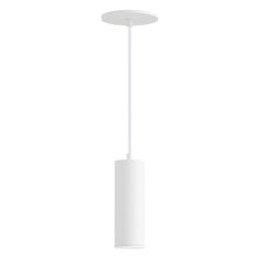 a white light hanging from a ceiling fixture