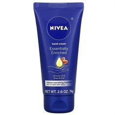 Nivea, Essentially Enriched Hand Cream, Almond Oil & Shea Butter, 2.6 oz (74 g) Hand Cream Nivea, Nivea Skincare, Candida Yeast, Women Supplements, Macadamia Oil, Evening Primrose Oil, First Aid Beauty, Hydrating Cream, Face Skin Care