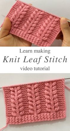 the knitting video course shows how to make knit leaf stitchs in this video, you can