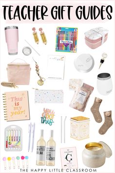 the happy little classroom teacher's gift guide is full of gifts for teachers and students