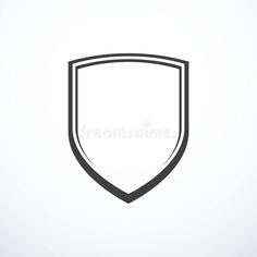 a black and white shield icon on a light background