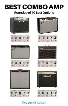 an advertisement for the best combo amp roundup of 10 best options from guitar chalk