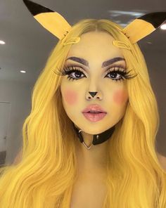 Pokemon Makeup, Pikachu Halloween, Halloween Makeup Look, Creepy Halloween Makeup, Hot Halloween Outfits, Baby Kostüm