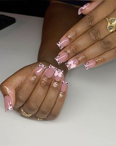 Cute Junk Nails Short, Short Nails Baddie, Junk Nails Short, Bts Nails, Junk Nails, Blue Acrylic Nails, Girly Acrylic Nails, Basic Nails, Dope Nail Designs