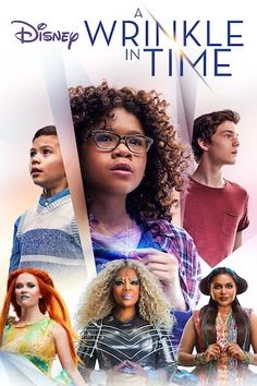 a wrinkle in time movie poster with the characters from disney's animated film