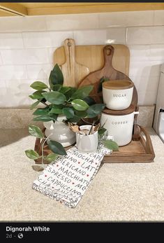 the kitchen counter is clean and ready to be used as a placemat for cooking