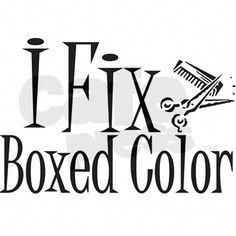 the words fix boxed color are black and white