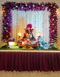 Ganesh Backdrop Decoration, Bappa Decoration At Home, Ganpati Celebration, Decoration For Party