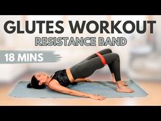 Resistance Band Glutes Workout (18 Mins) - Glutes Activation Workout - YouTube Band Workout Glutes, Glute Band Workout, Band Glute Workout, Lower Body Strength Workout, Activation Workout, Resistance Band Glutes, Glute Workout At Home, Body Strength Workout