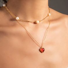 Warm your heart with this cute Sparrow Agate Heart Necklace. Perfect for adding a lovely touch to any outfit. Material: 18k gold plated on stainless steel. Stone: Agate Length: Trendy Gold Plated Heart Necklace With Clavicle Chain, Trendy Heart Pendant Jewelry With Heart Print, Trendy Gold Jewelry With Heart Print, Trendy Gold Plated Heart Charm Necklace, Trendy Heart Print Jewelry For Gifts, Trendy Gold Plated Heart Necklace With Heart Charm, Trendy Gold Plated Heart Necklaces, Trendy Heart-shaped Gold Plated Necklaces, Trendy Gold Plated Necklace For Valentine's Day