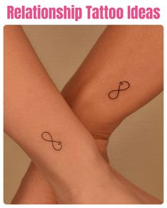 two people with matching tattoos on their arms