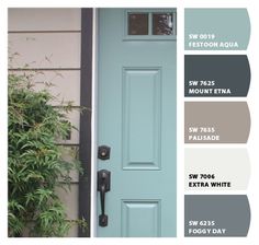 the front door is painted in different shades