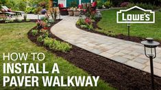 how to install a paver walk way