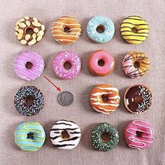 there are many different types of donuts on the table